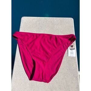 Time and Tru High-Cut Bikini Bottom in Fuchsia
